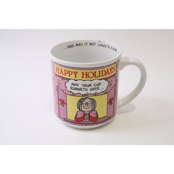 Happy Holidays, Cathy Guisewite, Coffee Cup, Tea Cup, Graphic, ~ 250507-WH 221 - Picture 1 of 2